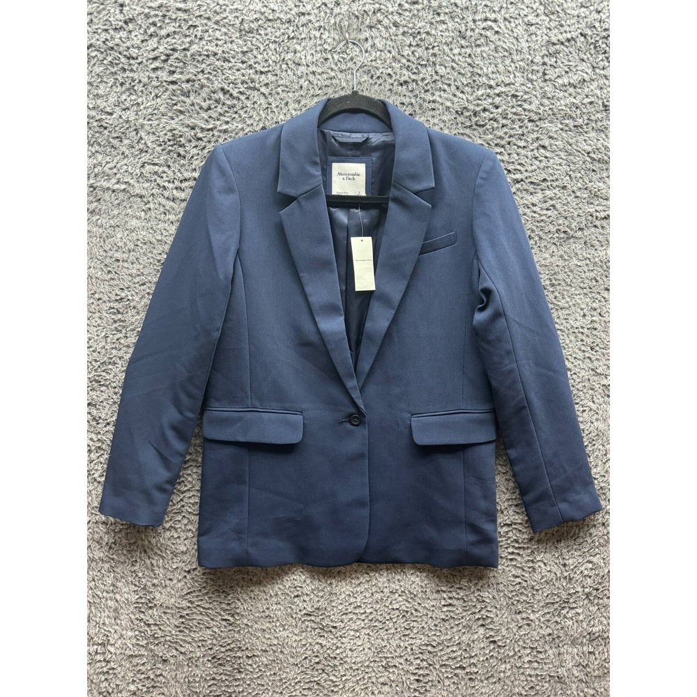 Abercrombie and Fitch Classic Suiting Blazer Blue Womens Size S NWT $120